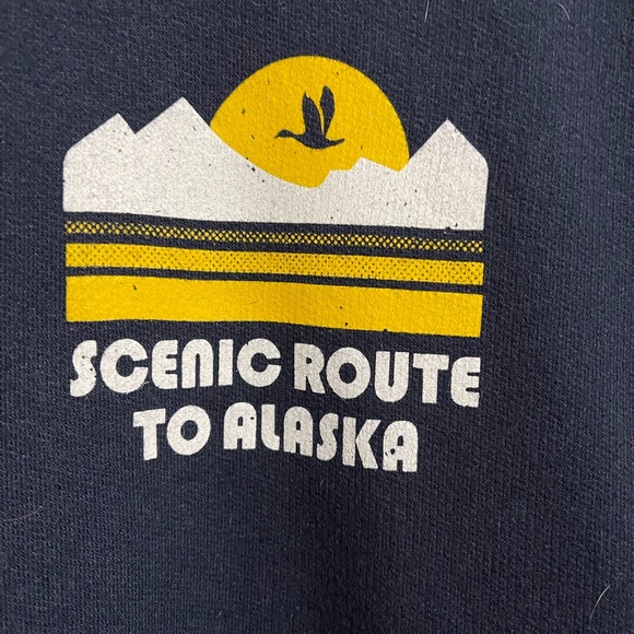 Scenic Route to Alaska, navy band sweatshirt. - Picture 2 of 3